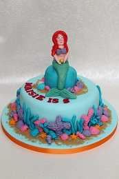 ariel little mermaid birthday cake